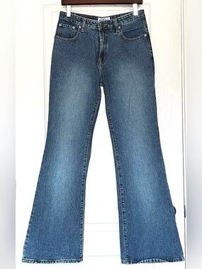 Vintage J² Jeans Square Flare Jeans Size 30 Y2K Low Rise Bootcut Denim Deadstock